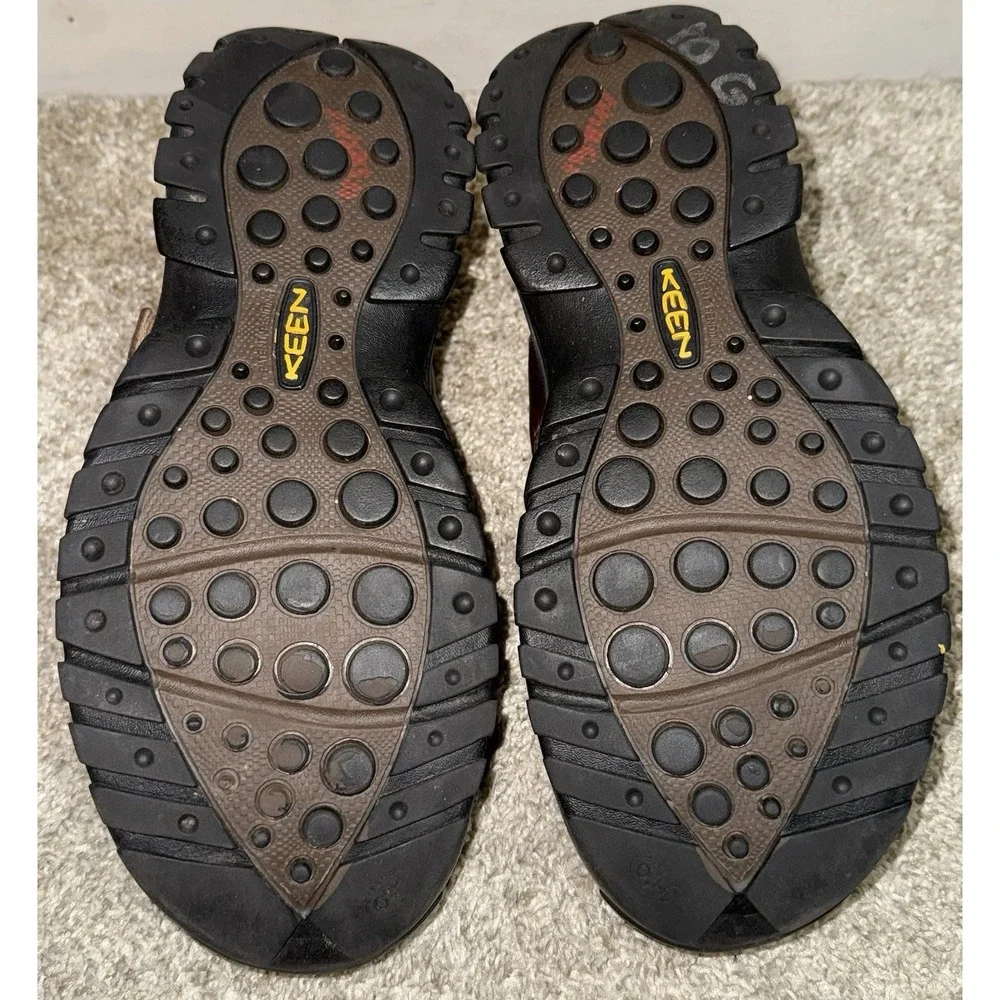 Keen Fishermen Leather Sandals Buckle Closed Toe Brown Mens Size 9.5  XT 0205